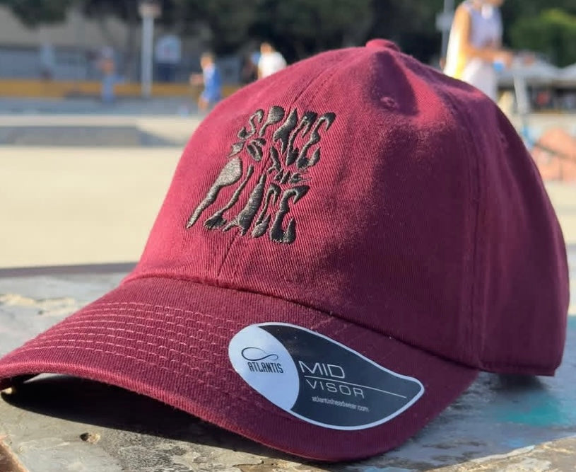 Space Is The Place burgundy cap